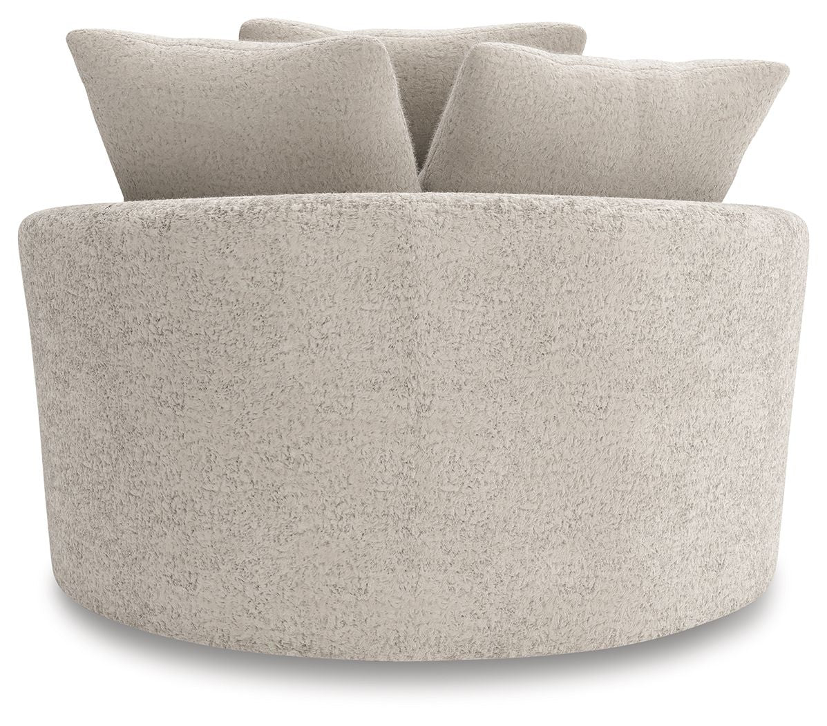 Cuddle Plush - Arctic - Oversized Swivel Accent Chair