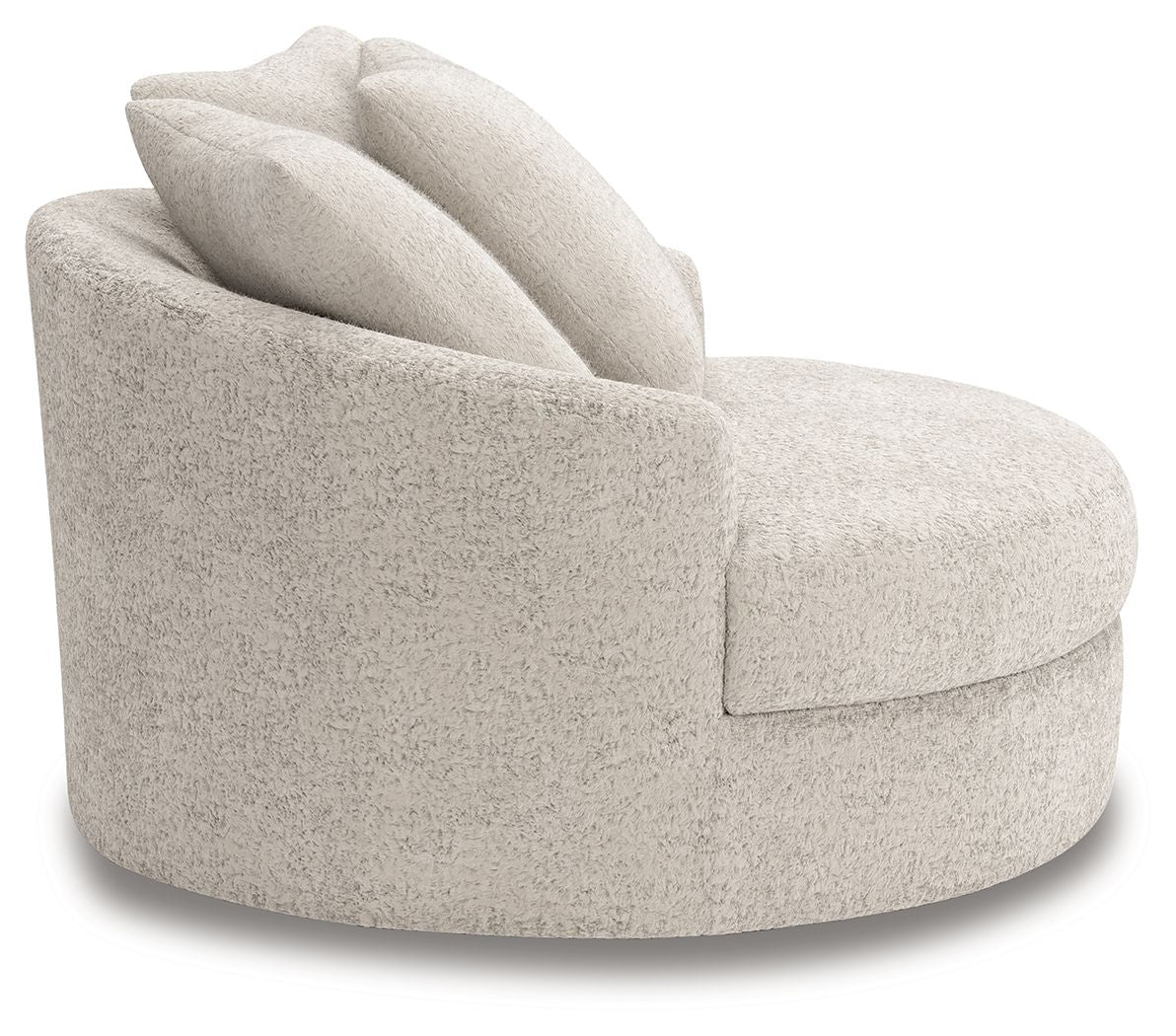 Cuddle Plush - Arctic - Oversized Swivel Accent Chair