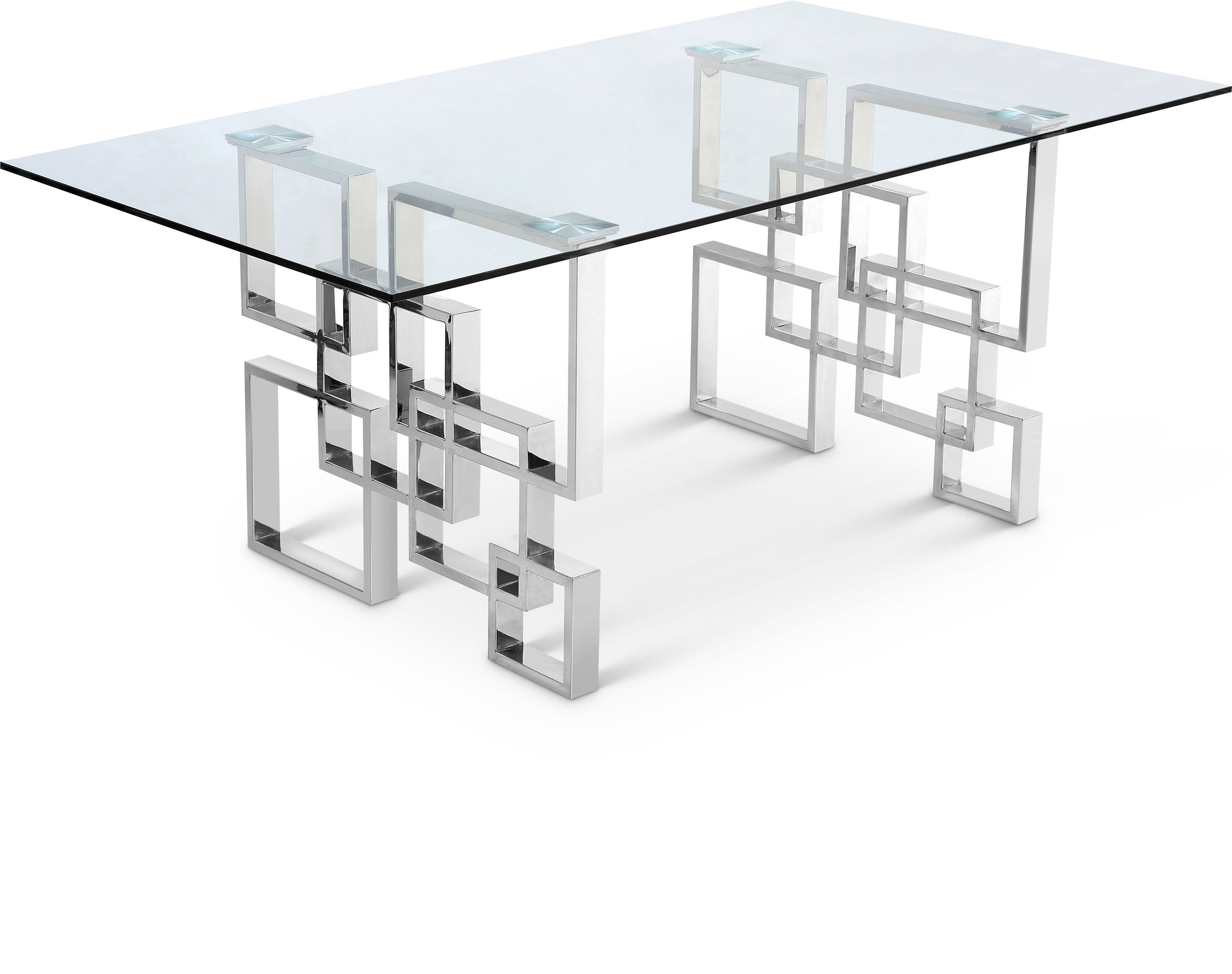 Alexis - Dining Table - Pearl Silver - Glass