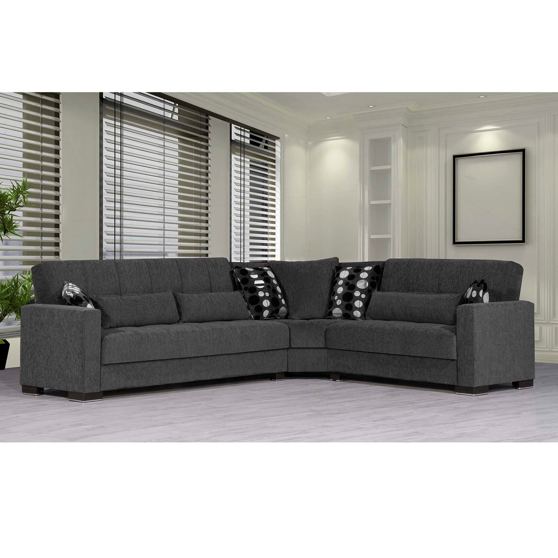 Ottomanson Armada - Upholstered Convertible Sectional With Storage - Chenille
