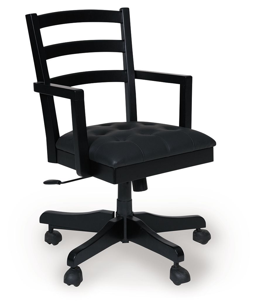 Wildenauer - Brown / Black - Home Office Swivel Desk Chair