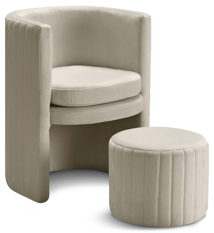 Selena - Accent Chair and Ottoman Set
