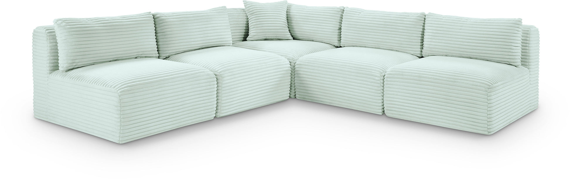 Shaggy - 5 Piece Modular Corner Armless Sectional