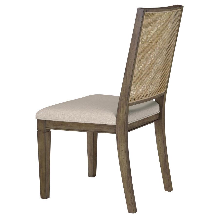 Matisse - Woven Rattan Back Dining Side Chair Brown (Set of 2) - Dark Brown