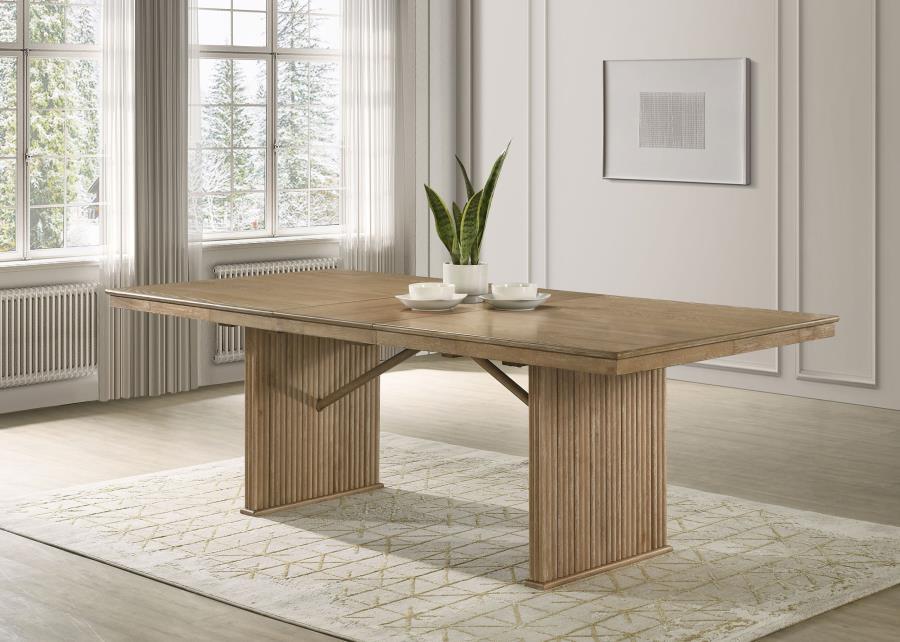 Adina - Extension Dining Table - Distressed Light Brown