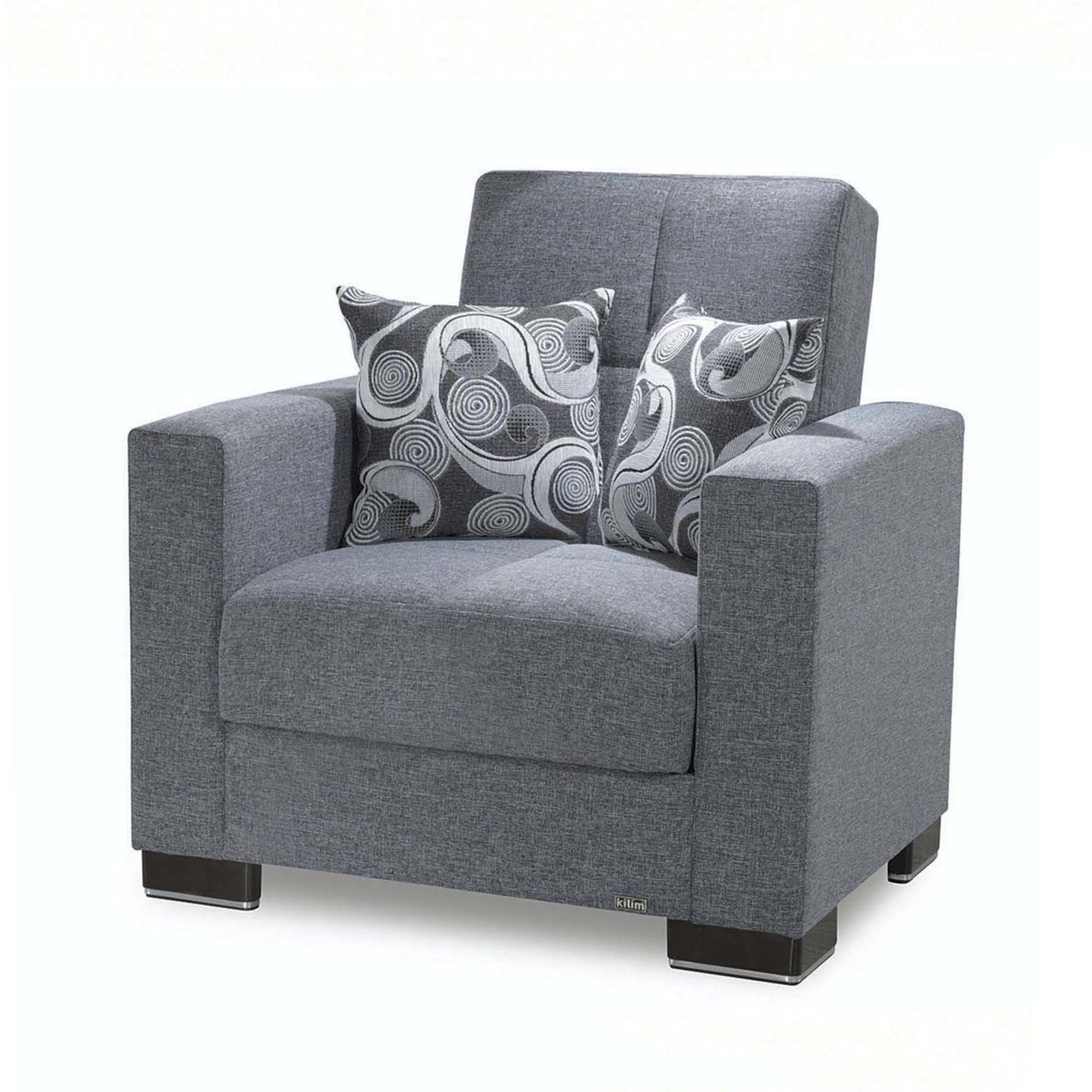 Ottomanson Armada - Upholstered Convertible Armchair With Storage - Polyester