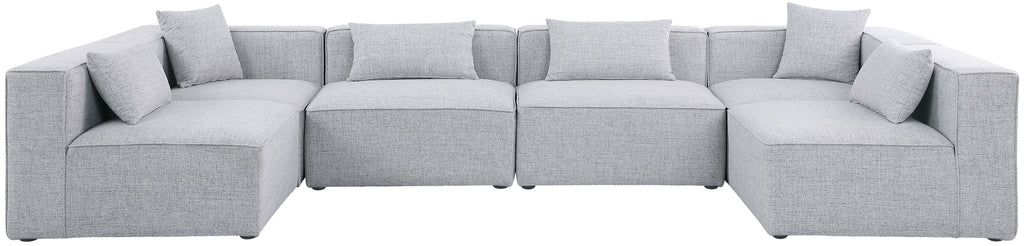 Cube - Linen 6 Piece Modular Armless Sectional