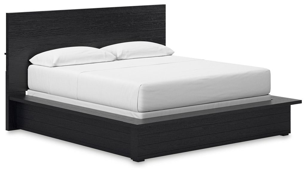 Londer - Black - California King Panel Bed