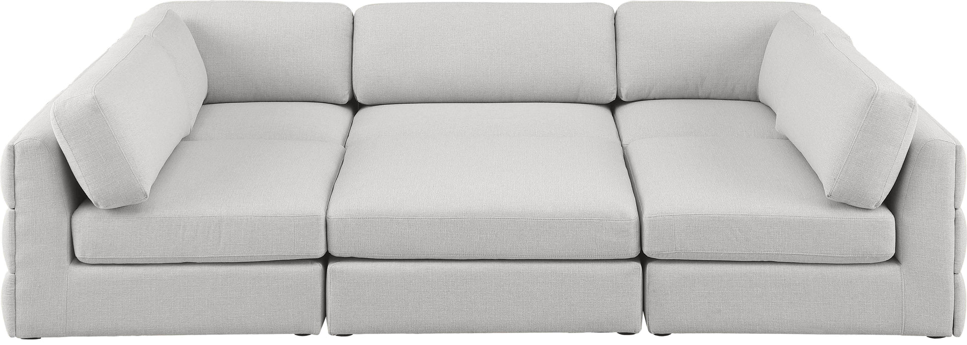 Beckham - 6 Piece Modular U-Shaped Armless Sectional