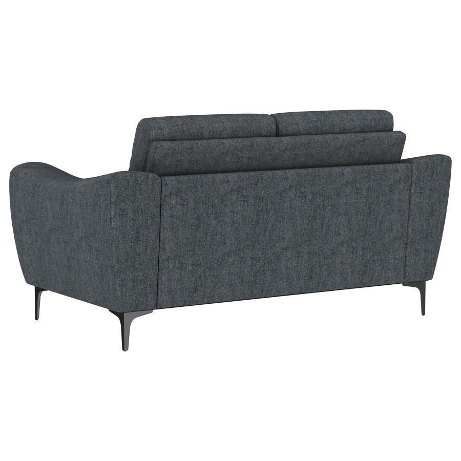 Nolan - 2 Piece Upholstered Sofa Set - Charcoal