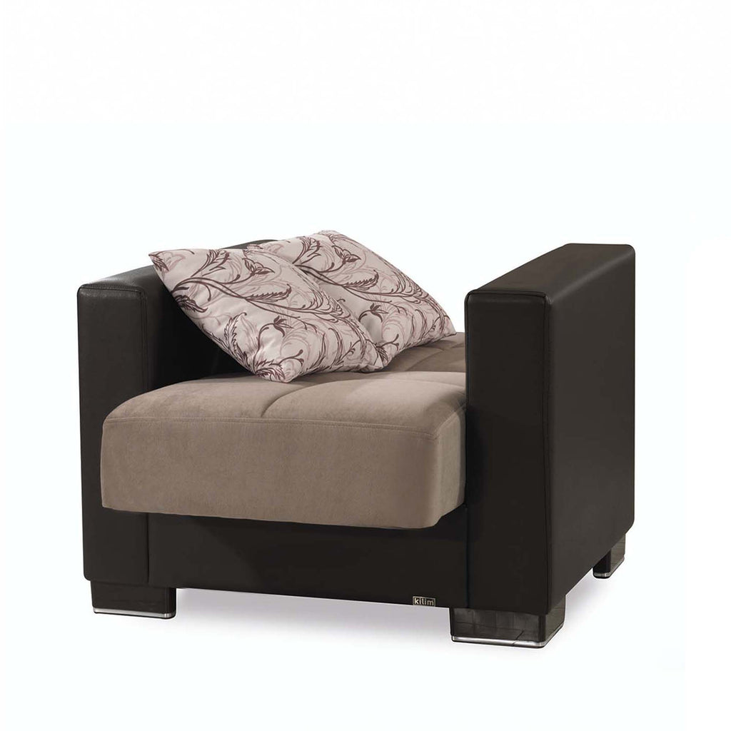 Ottomanson Armada - Upholstered Convertible Armchair With Storage - Chenille