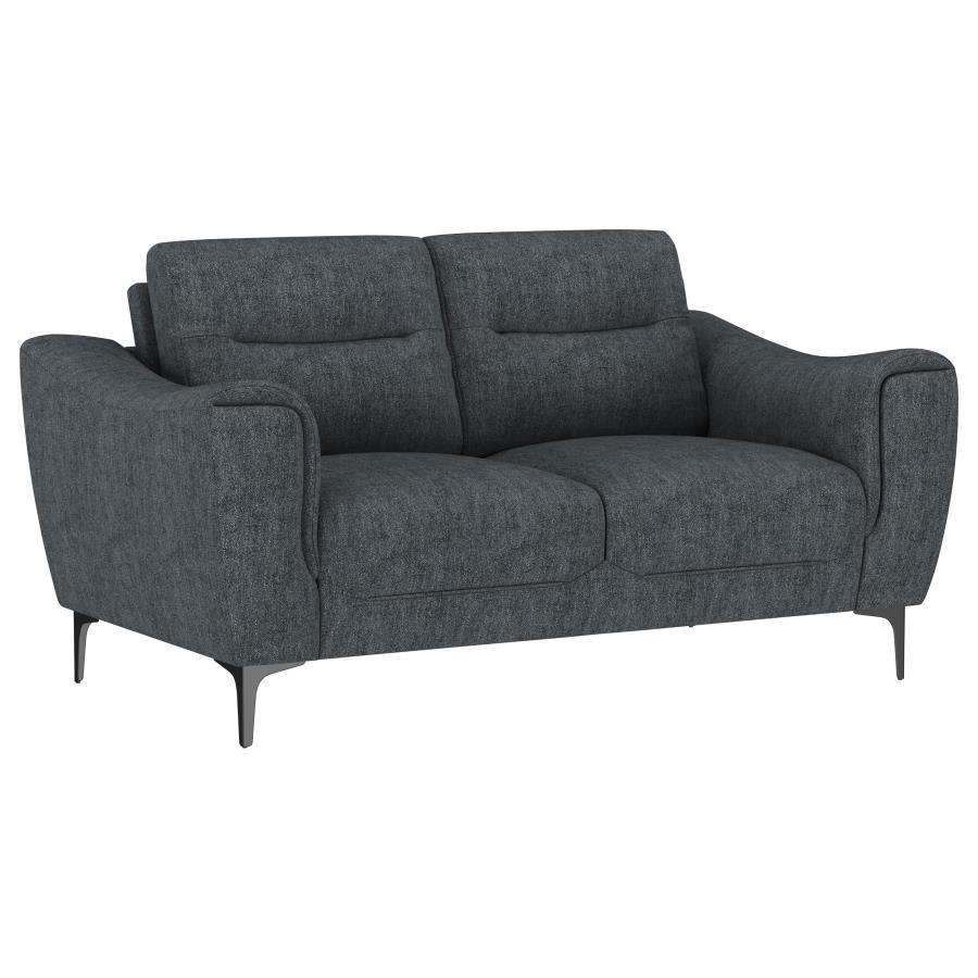Nolan - 2 Piece Upholstered Sofa Set - Charcoal