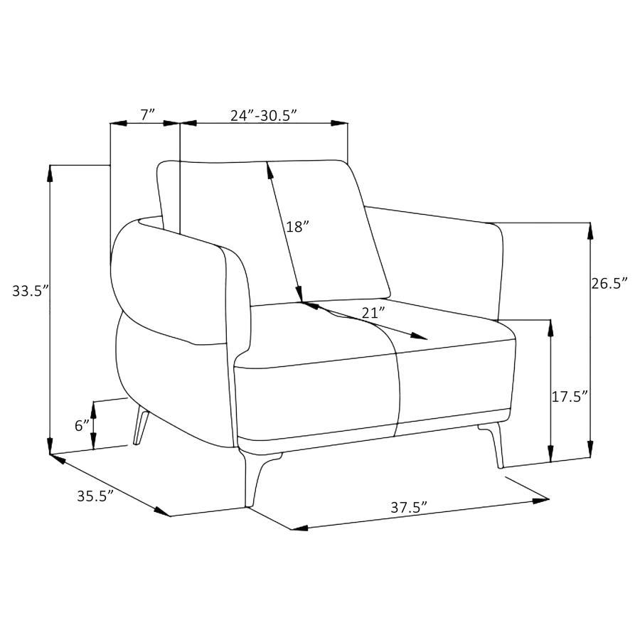 Lively - Chenille Upholstered Sofa Set