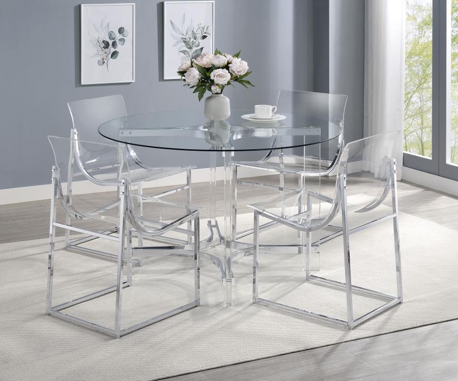 Adino - Acrylic Dining Side Chair (Set of 2) - Chrome