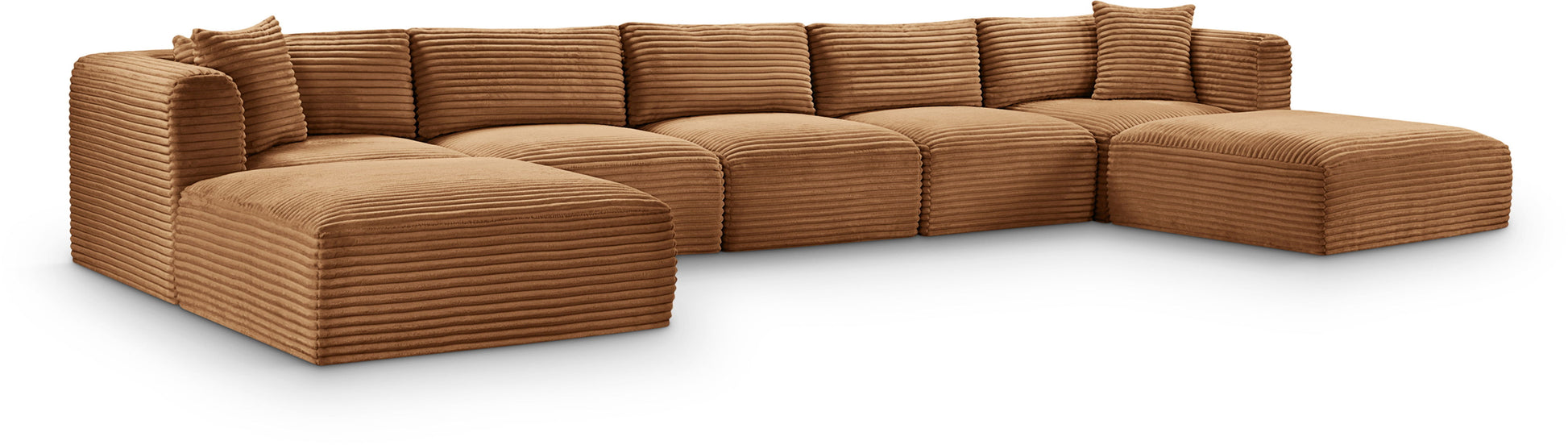 Shaggy - Fabric 7 Piece Modular Sectional With 2 Ottomans