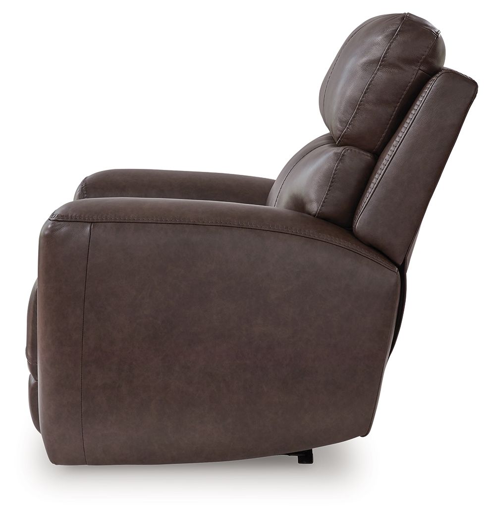 Crossplex - Smoke - Power Recliner / Adjustable Headrest