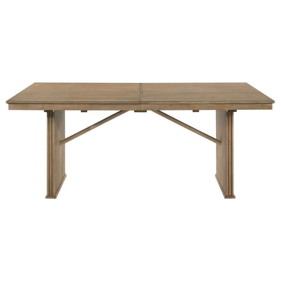 Adina - Extension Dining Table - Distressed Light Brown
