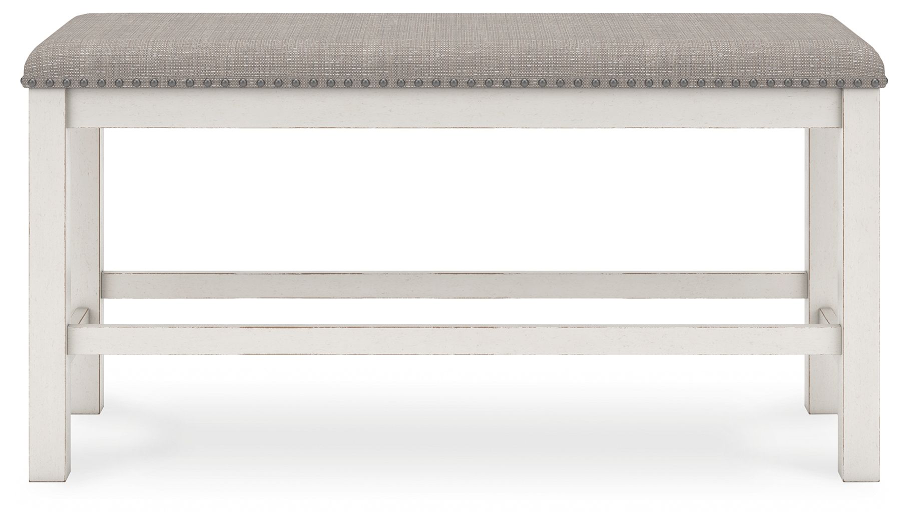 Robbinsdale - Antique White - Dbl Counter Height Upholstered Dining Bench