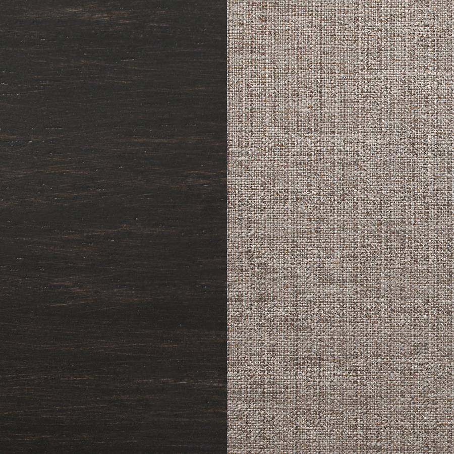 Bridget - Fabric Upholstered Dining Bench - Stone And Charcoal