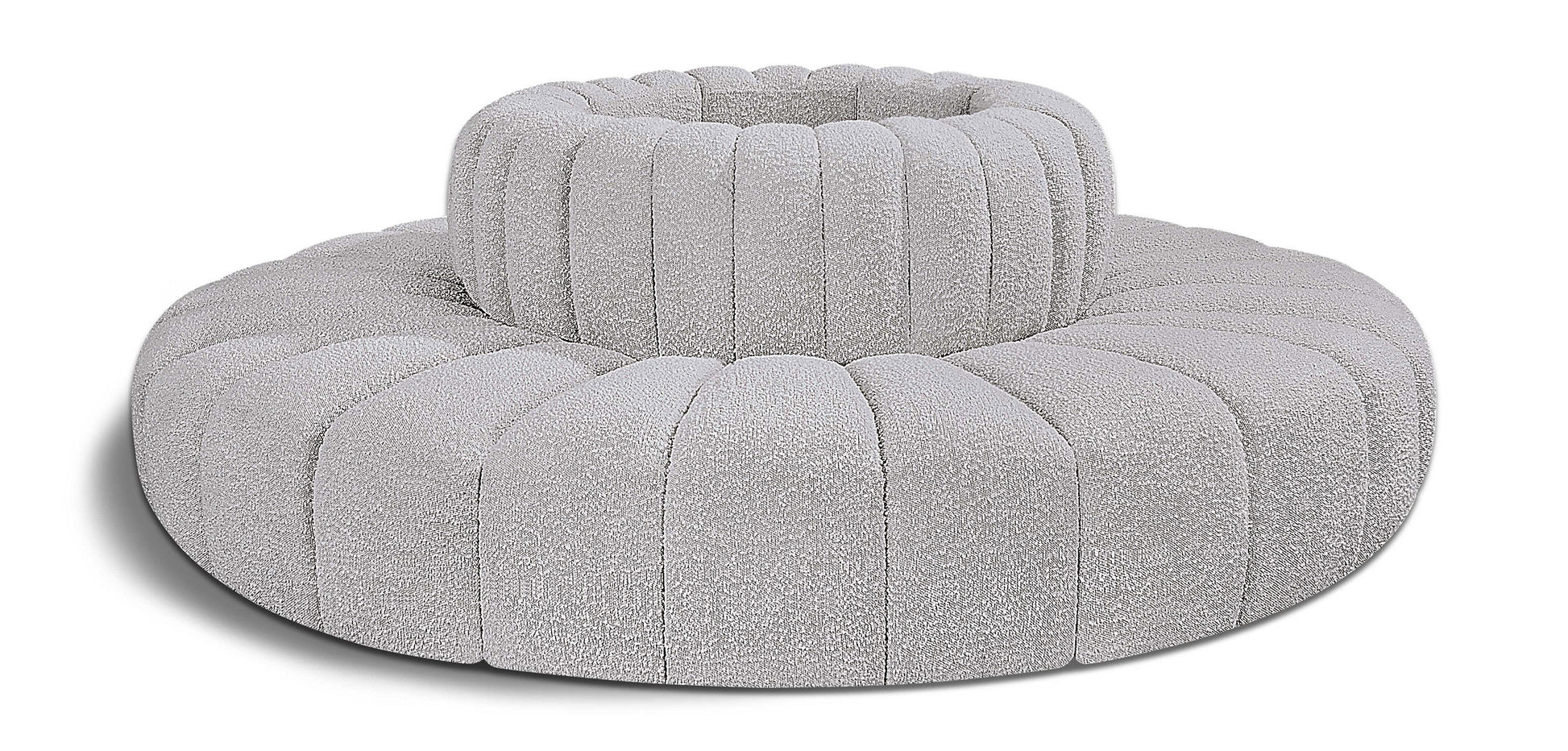 Arc - Boucle Fabric 8 Piece Round Modular Sofa