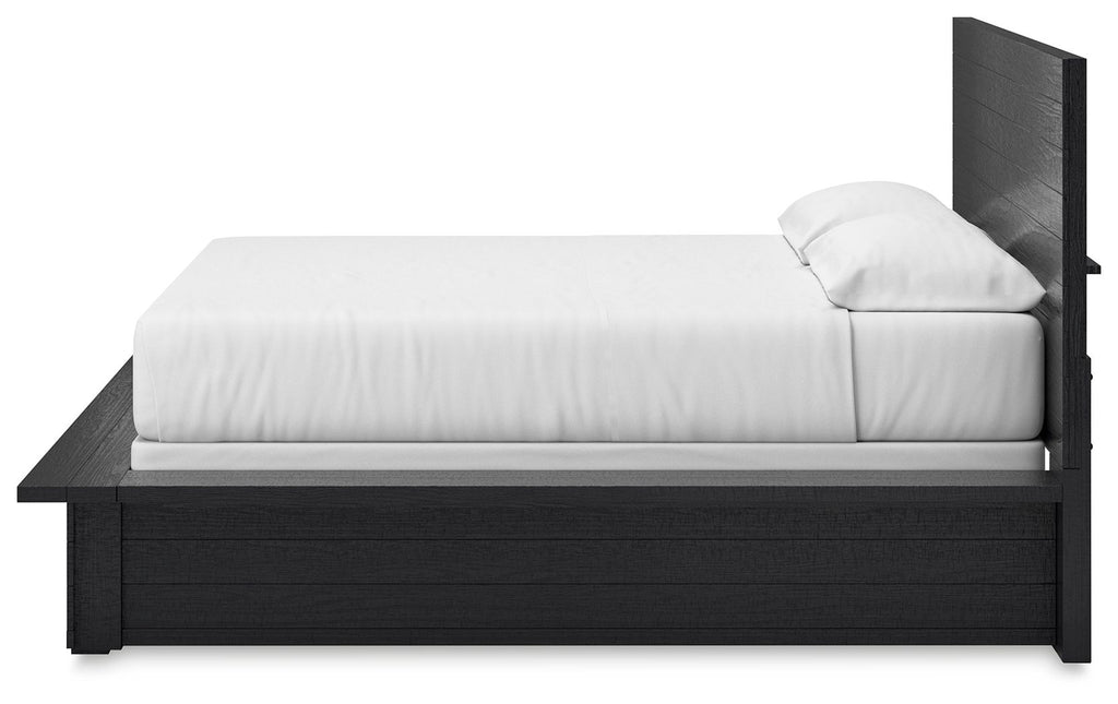 Londer - Black - California King Panel Bed