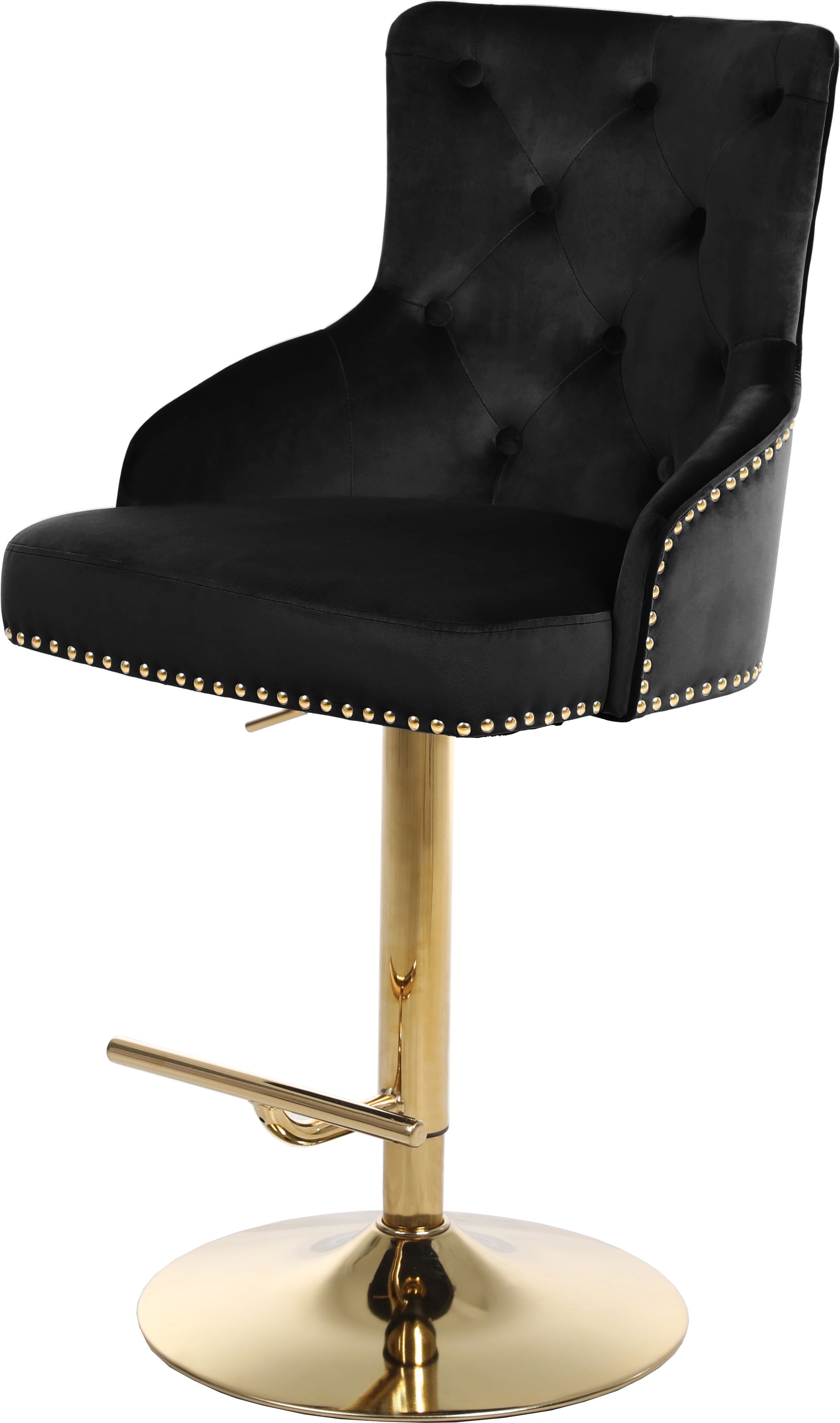 Claude - Adjustable Stool with Gold Base