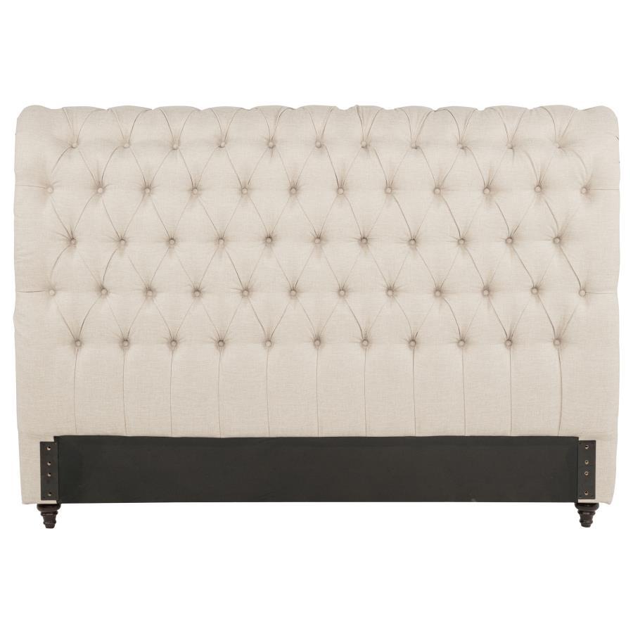 Devon - Upholstered Queen Panel Headboard - Beige