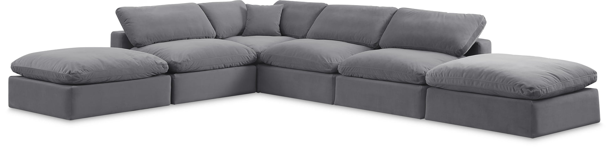 Comfy - 6 Piece Velvet Modular Sectional