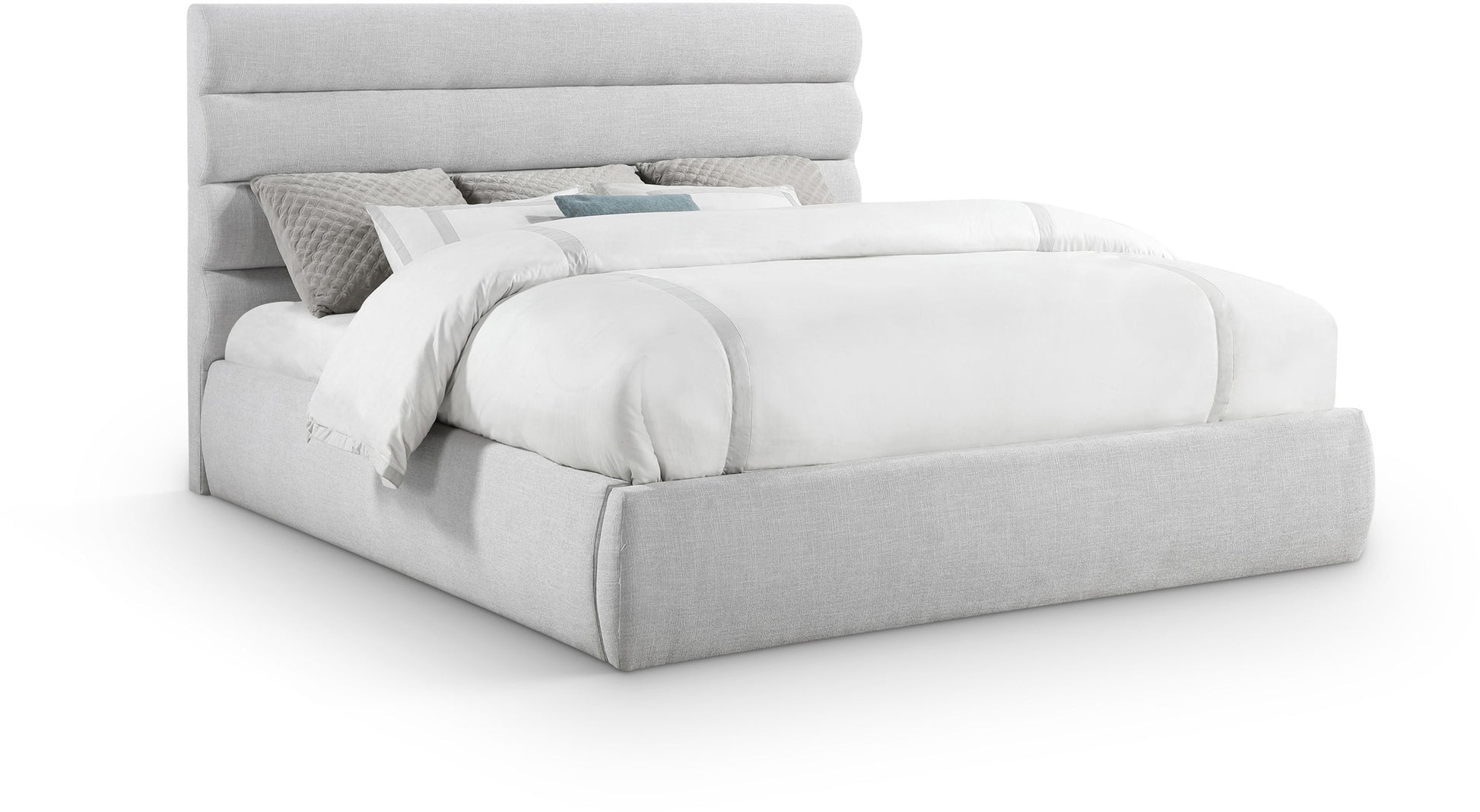 Adam - Linen Fabric Bed With 52" Headboard