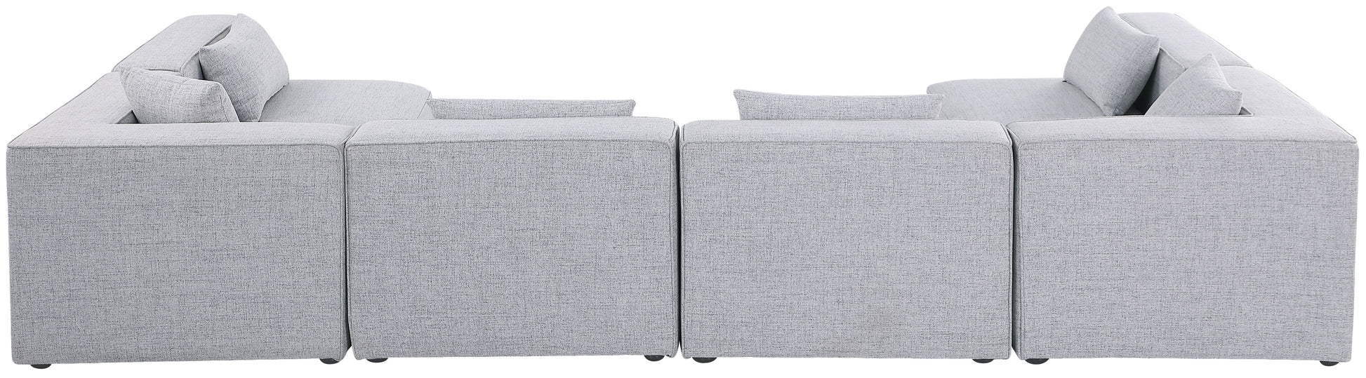 Cube - Linen 6 Piece Modular Armless Sectional