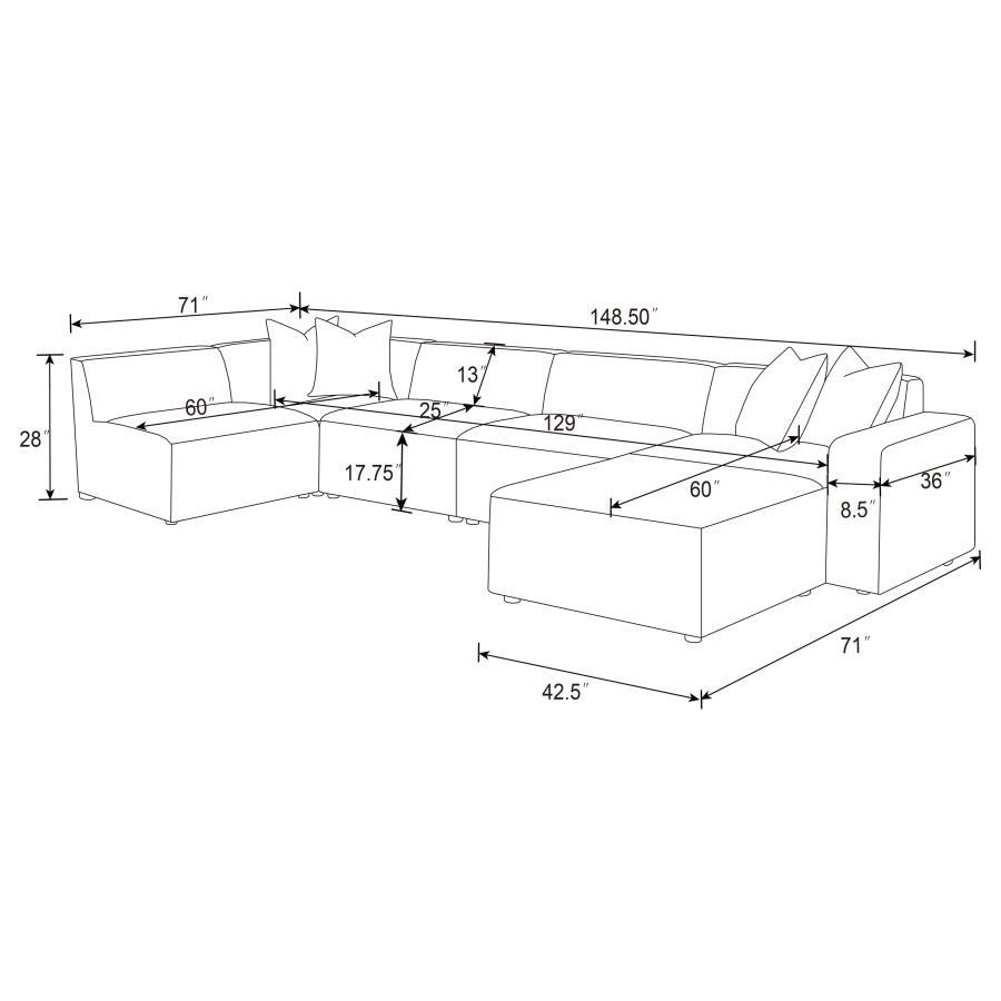 Freddie - Upholstered Modular Sectional Sofa