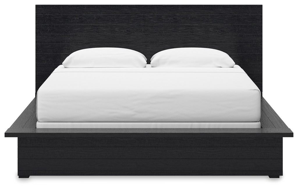 Londer - Black - King Panel Bed