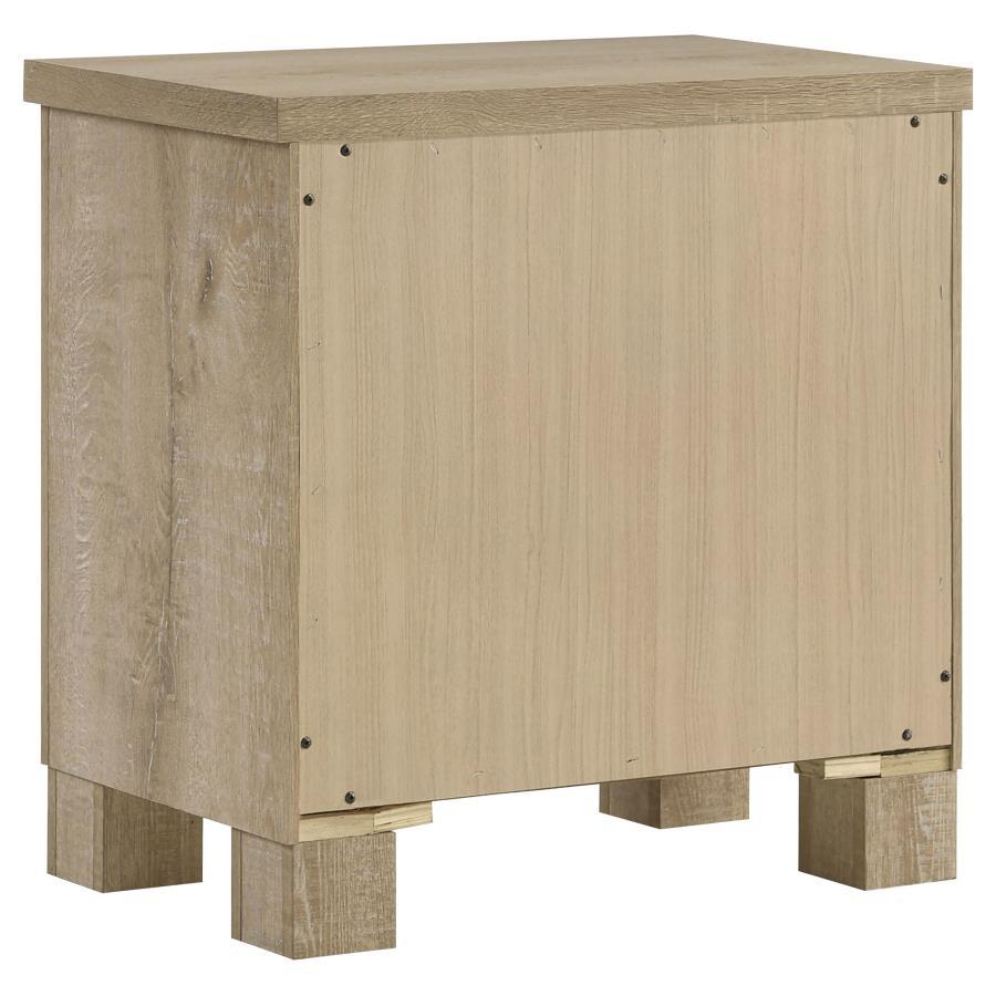 Oakglen - 2-Drawer Nightstand Bedside Table - Weathered Oak