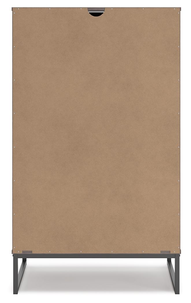 Neilsville - Black / Gray - Five Drawer Chest