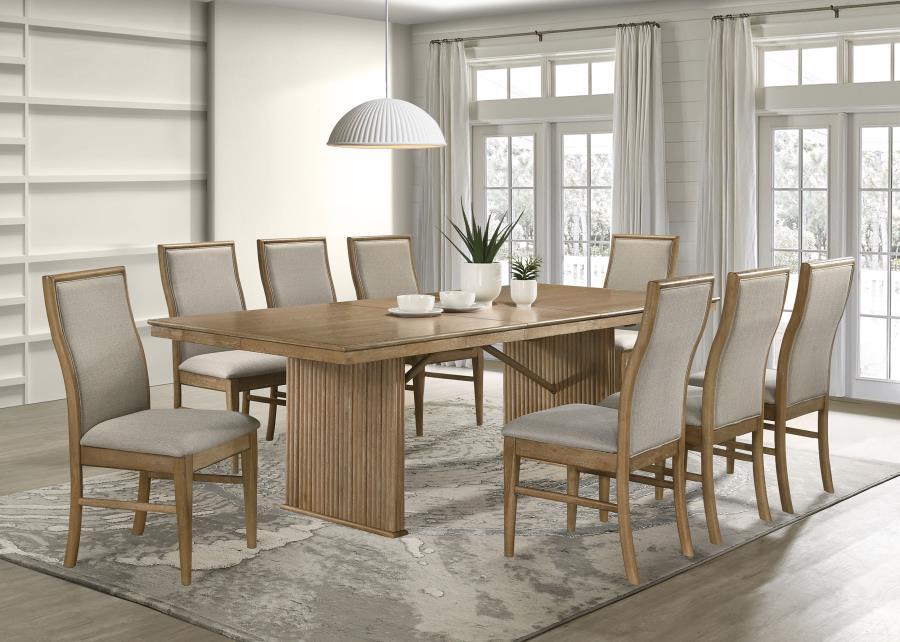 Adina - Extension Dining Table - Distressed Light Brown