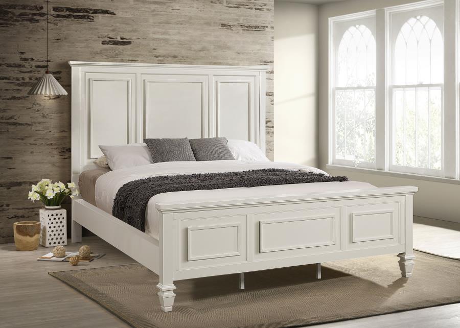 Sandy Beach - 63" Panel Bed with High Headboard