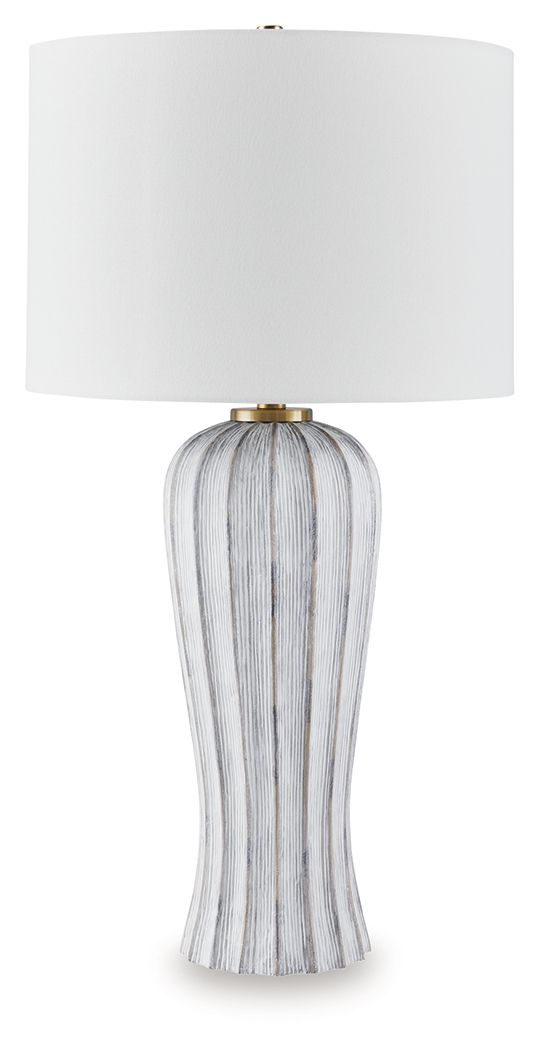 Lanwell - Antique Gray - Poly Table Lamp