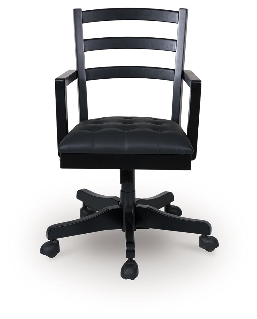 Wildenauer - Brown / Black - Home Office Swivel Desk Chair