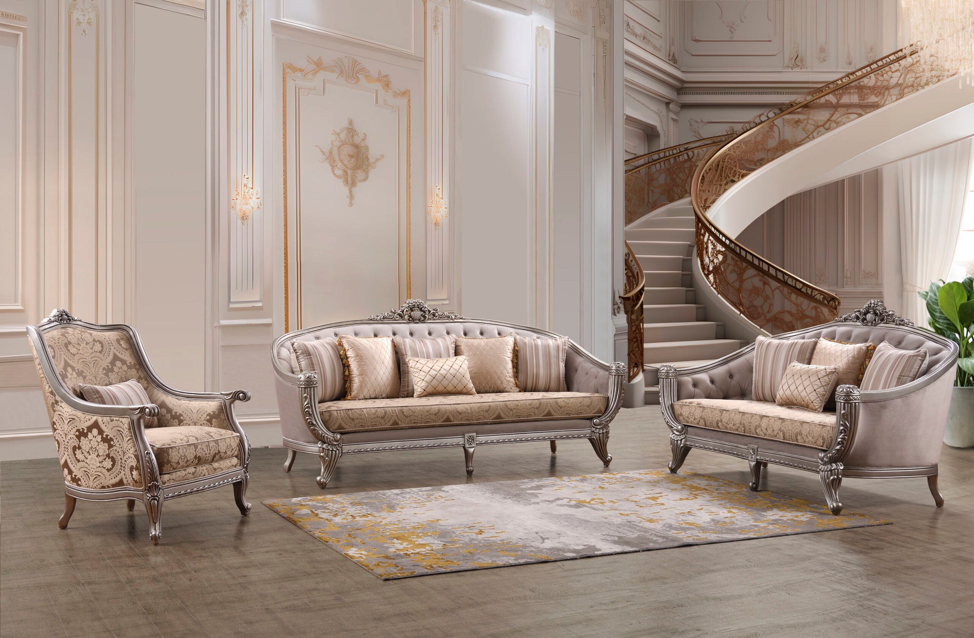 HD-217 - Chair - Brown / Gray / Charcoal