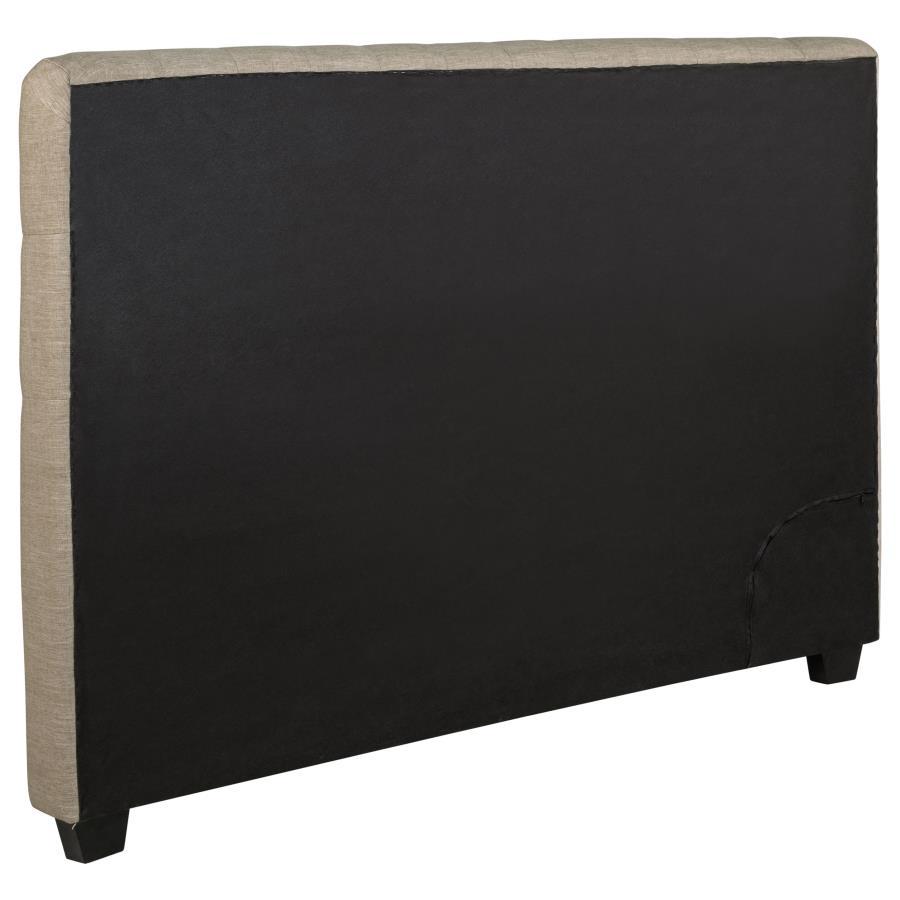 Chloe - Upholstered Queen Panel Headboard - Oatmeal