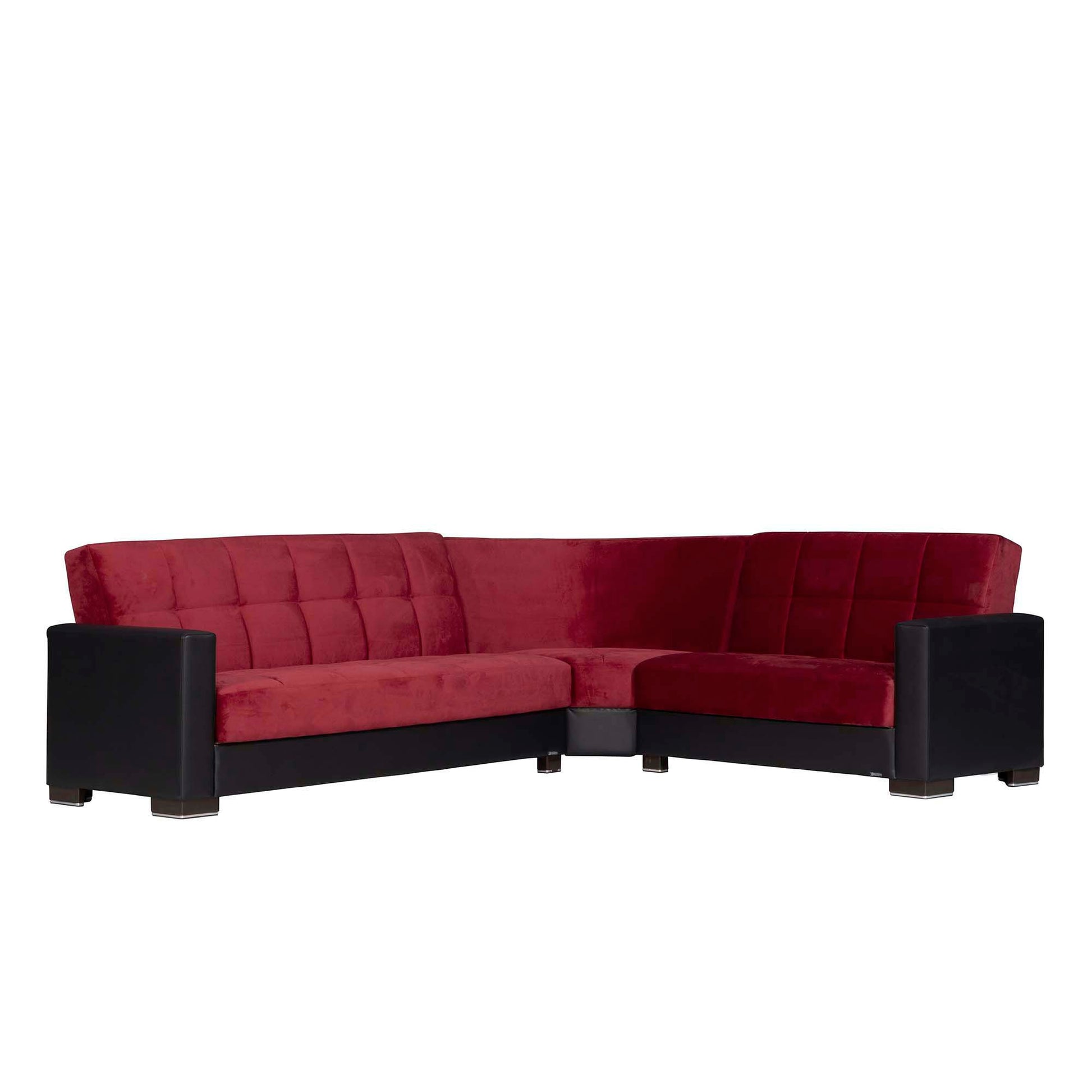 Ottomanson Armada - Upholstered Convertible Sectional With Storage - Microfiber