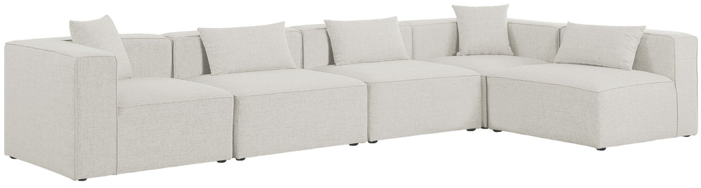 Cube - Linen 5 Piece Modular Sectional