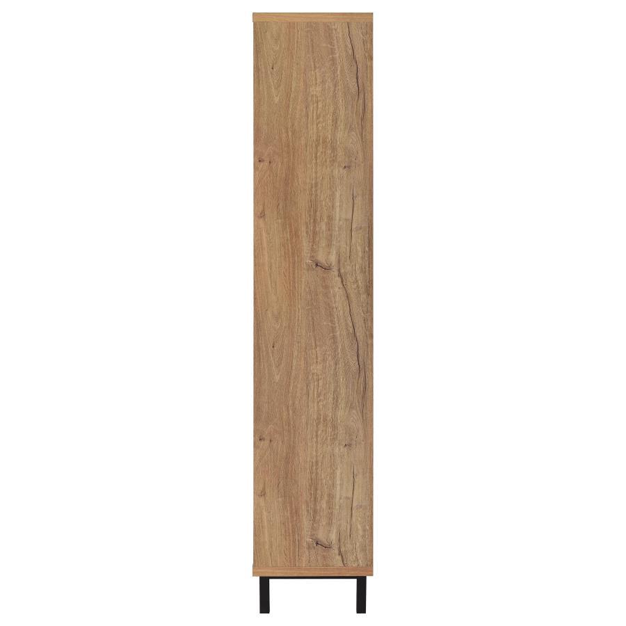 Teller - 4-Door Tall Shoe Storage Cabinet - Natural Oak