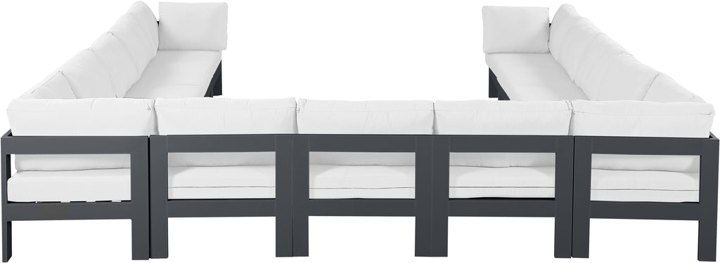 Nizuc - Outdoor Patio 13 Piece Modular Sectional With Gray Frame