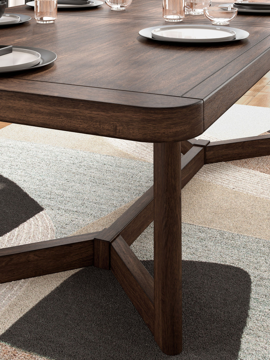 Dilenno - Dark Brown - Rectangular Dining Room Extension Table