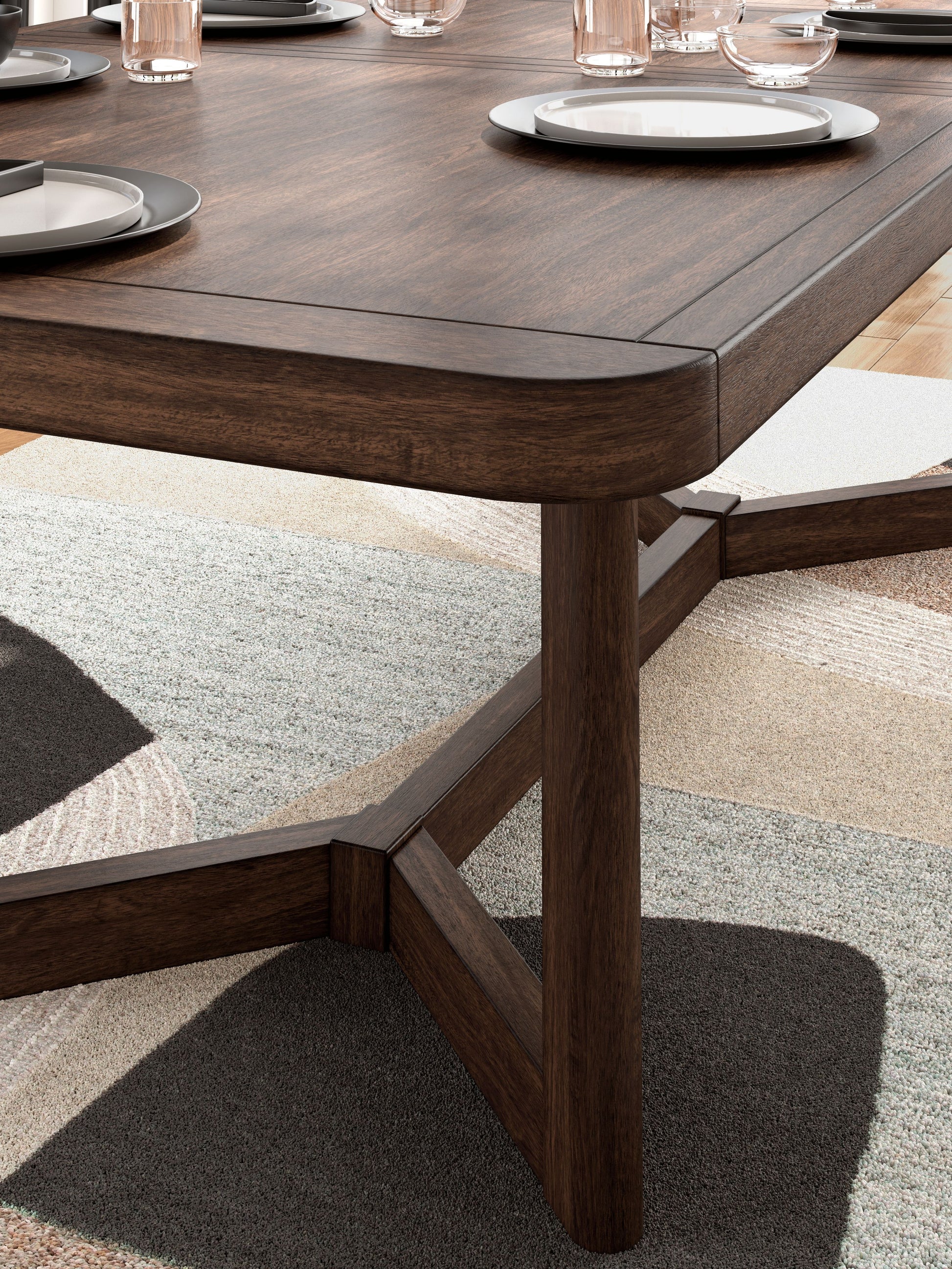 Dilenno - Dark Brown - Rectangular Dining Room Extension Table