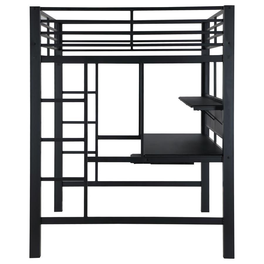 Avalon - Full Workstation Loft Bed - Black