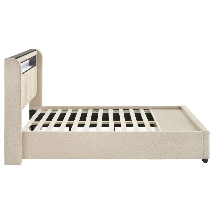Madison - Upholstered LED Storage Platform Bed