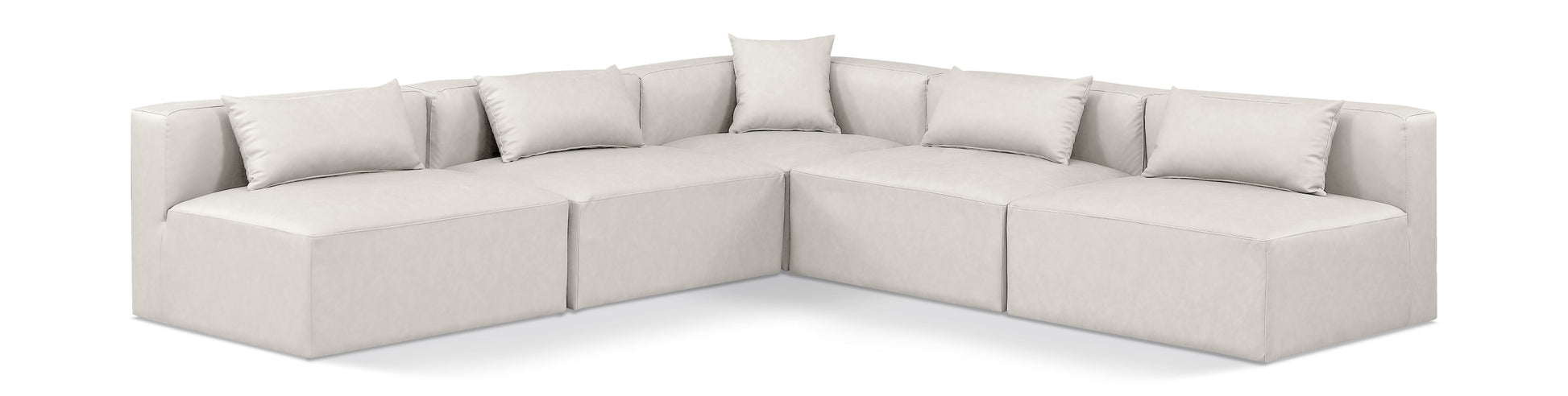 Cube - 5 Piece Modular Corner Armless Sectional