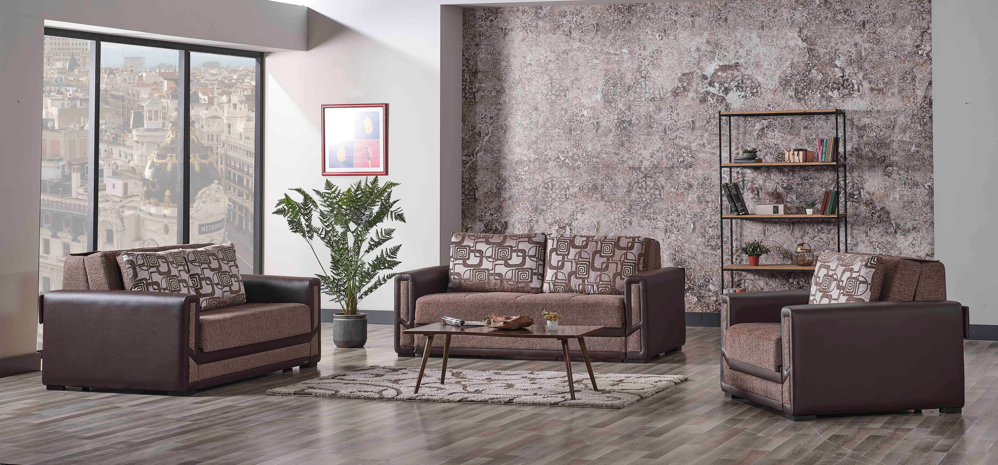 Ottomanson Mondomax - Upholstered Convertible Armchair With Storage